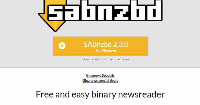 Sabnzbd Screenshot
