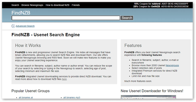 newsgroup nzb search